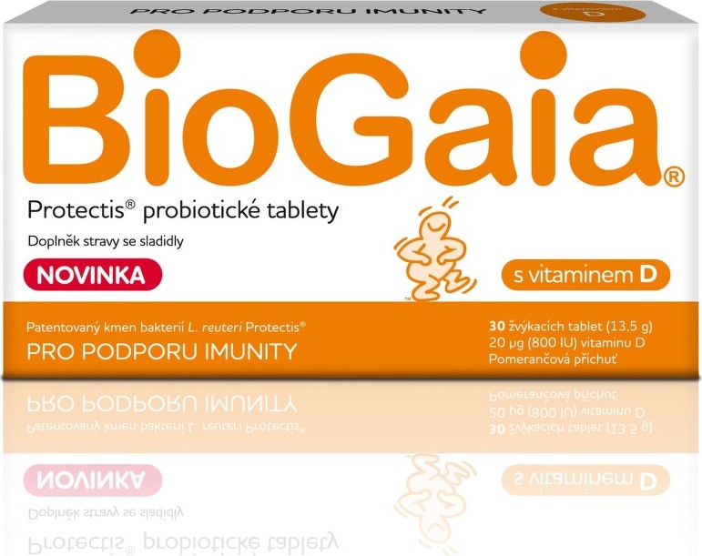 BIOGAIA Protectis probiotické tablety s vitaminem D 30 ks