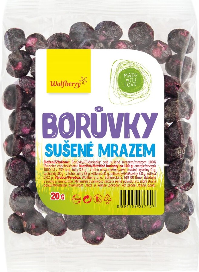 Borůvky lyofilizované 20 g Wolfberry