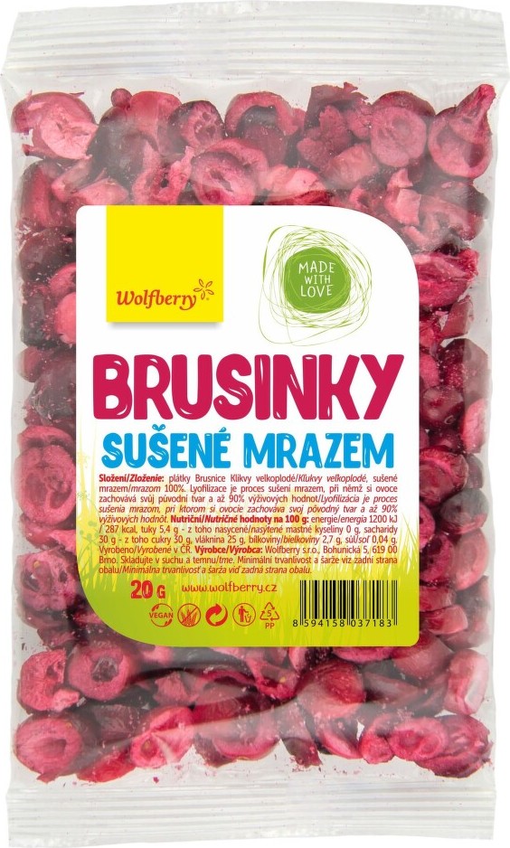 Brusinky lyofilizované 20g Wolfberry