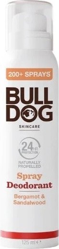 BULLDOG Bergamot &Sandalwood Spray Deodorant 125ml