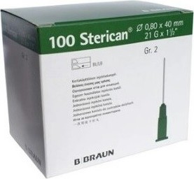 Inj.jehla STERICAN 21G/0.8x40mm zelená ster.100ks