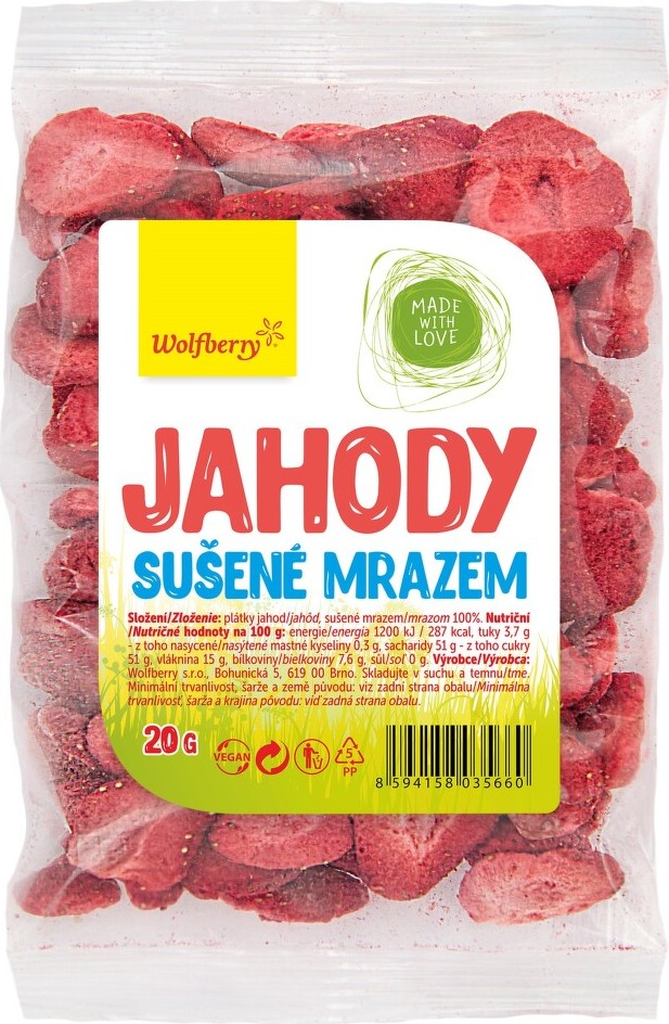 Jahody sušené mrazem 20g Wolfberry