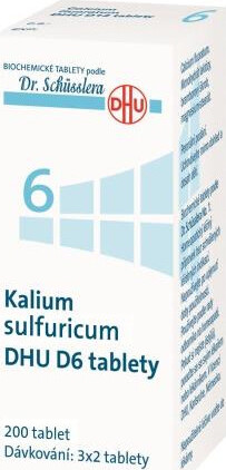 KALIUM SULFURICUM DHU D6(D12) TBL NOB 200