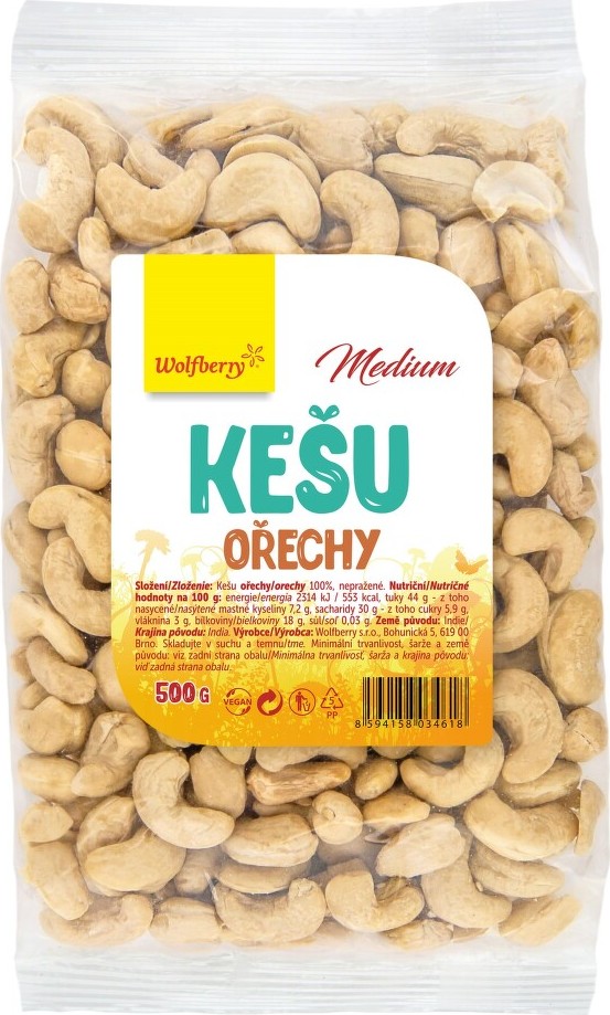 Kešu celé Medium 500 g Wolfberry