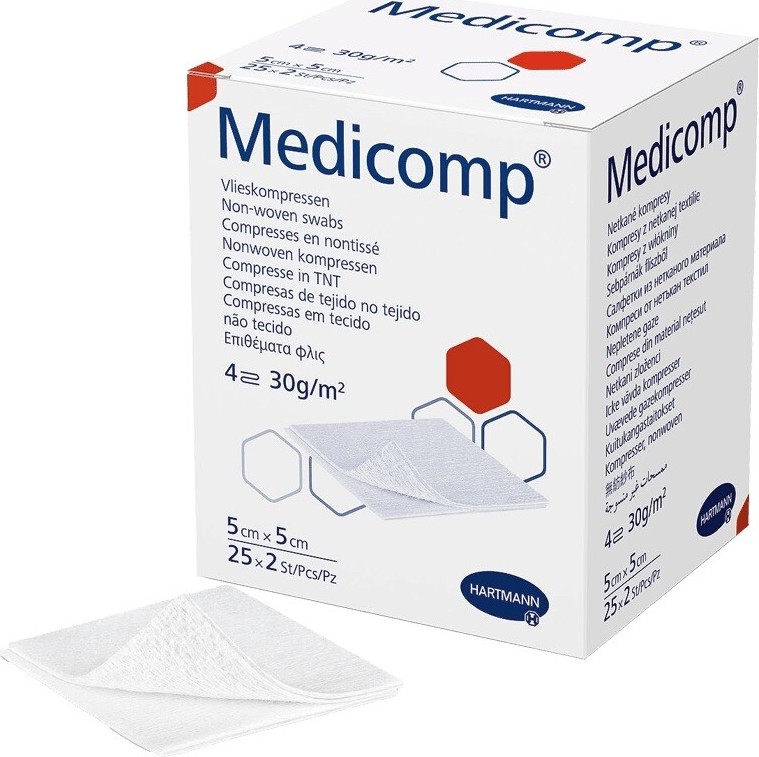 KOMPRESY MEDICOMP STERILNÍ 5X5CM