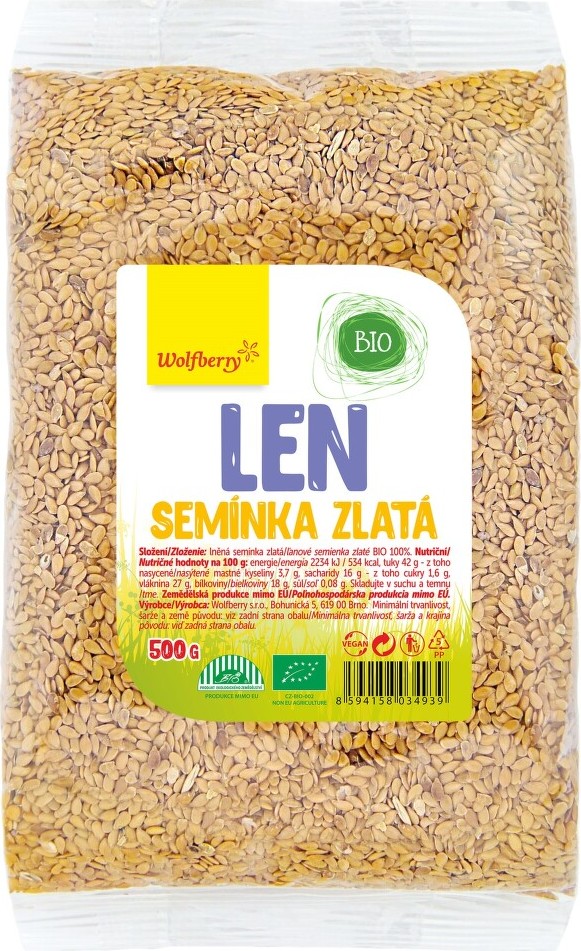 Len semínka zlatá BIO 500g Wolfberry