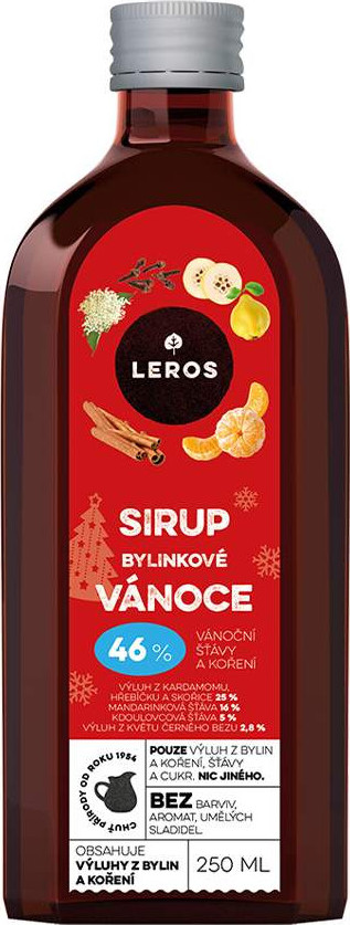 LEROS sirup Bylinkové Vánoce 250ml