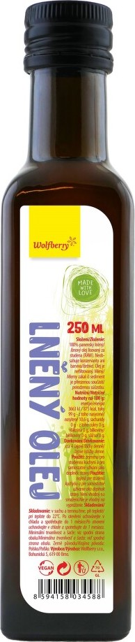 Lněný olej 250ml Wolfberry