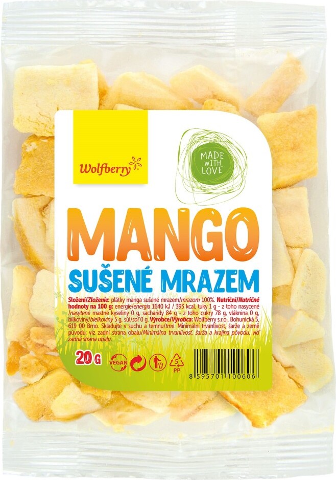 Mango sušené mrazem 20g Wolfberry