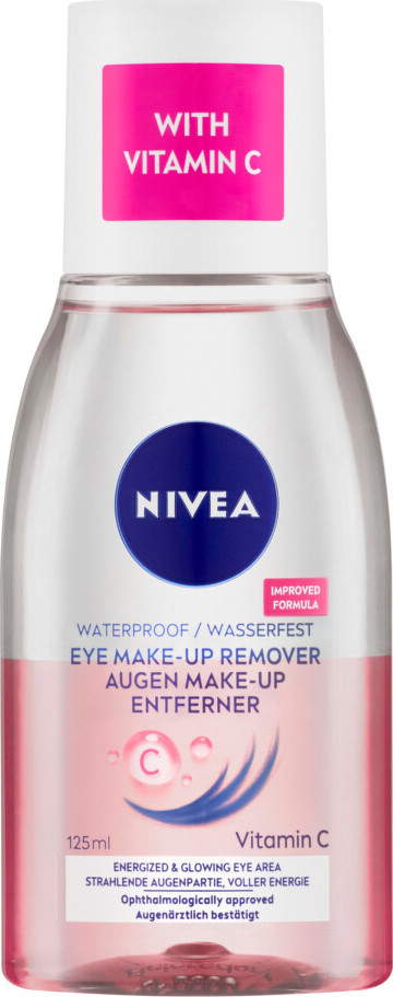 Nivea Visage odličovač očí a makeupu 2 fázový růžový 125 ml