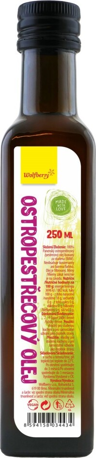 Ostropestřecový olej 250ml Wolfberry