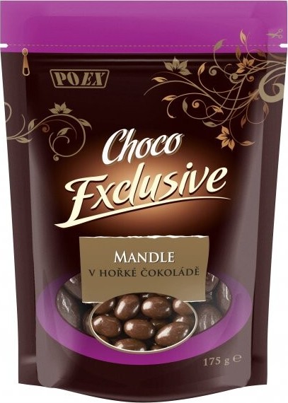 POEX Choco Exclusive Mandle v hořké čokoládě 175g