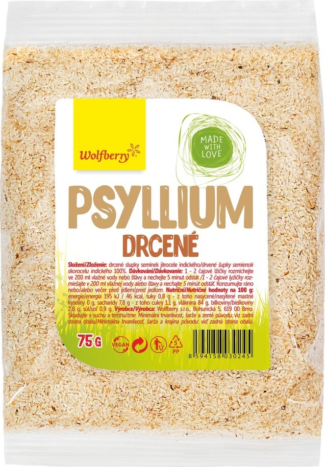 Psyllium drcené 75g Wolfberry