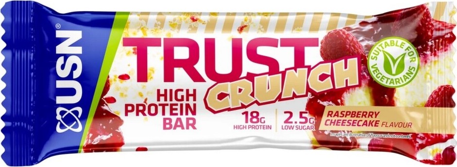 USN Trust Crunch 60 g malinový cheesecake