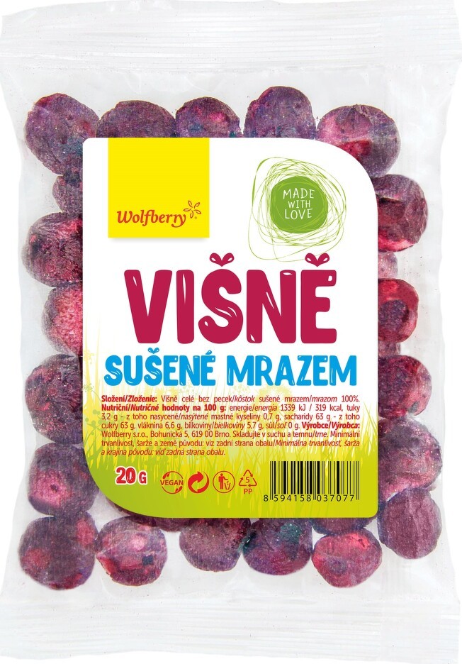 Višně sušené mrazem 20g Wolfberry