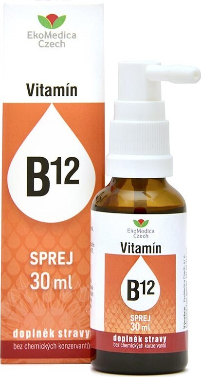 Vitamín B12 sprej 30ml EKOMEDICA